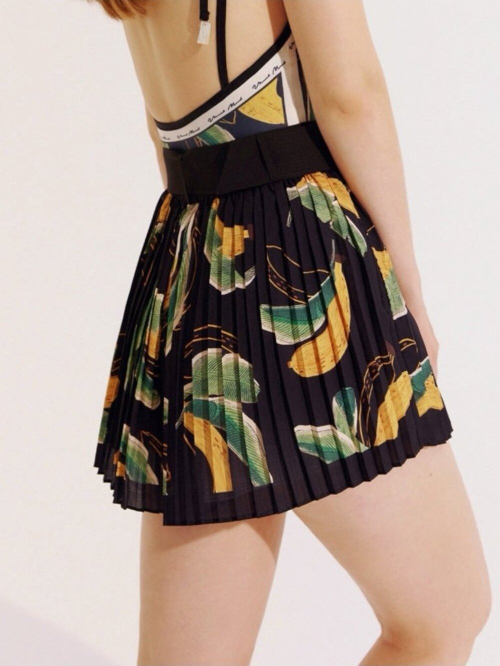 Visual Mood Emma Floral Tropical Print Pleated Skorts Lined Size S XL Beach - Picture 6 of 13